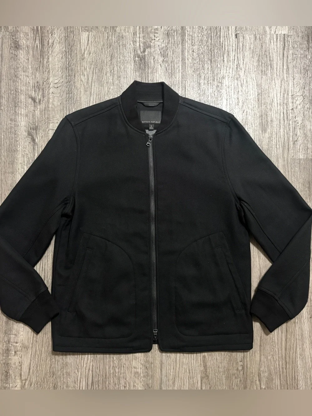 Banana Republic Men’s Size M Black Zip-Front Bomber Jacket